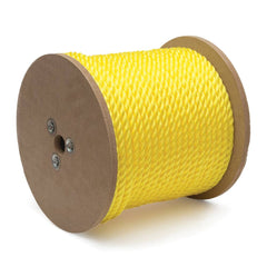 Mibro - Rope; Type: Twisted Rope ; Head/Holder Diameter (Inch): 3/16 ; Material: Polypropylene ; Load Capacity (Lb.): 70.000 ; Maximum Length: 900.00 ; Color: Yellow - Exact Industrial Supply