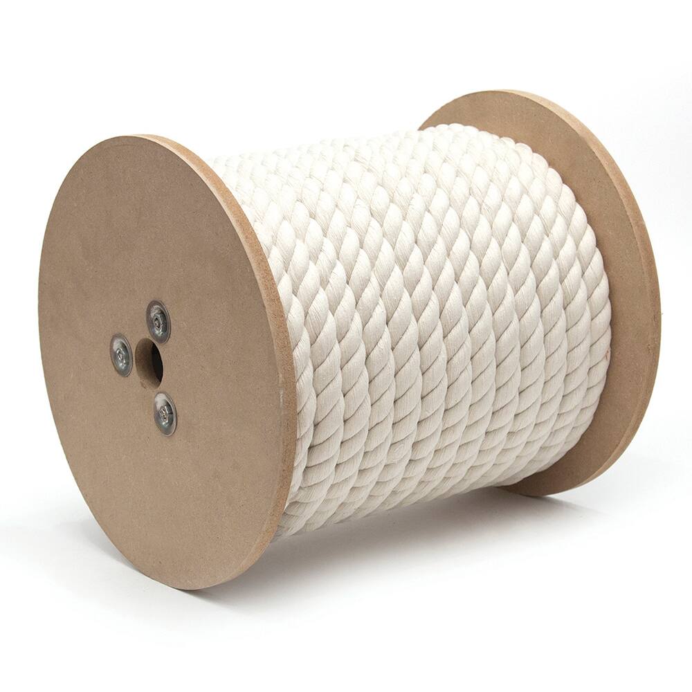 Mibro - Rope; Type: Twisted Rope ; Head/Holder Diameter (Inch): 1/2 ; Material: Sisal ; Load Capacity (Lb.): 115.000 ; Maximum Length: 250.00 ; Color: Natural - Exact Industrial Supply