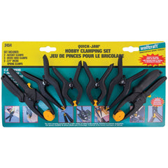 Mibro - Spring Clamp Sets; Maximum Opening Capacities (Inch): 1-1/4 ; Overall Lengths (Inch): 5 ; Number of Pieces: 6.000 ; Includes: 2 Clamps Each Of 3 Different Styles: Spring, Ratchet & Needle-Nose. - Exact Industrial Supply