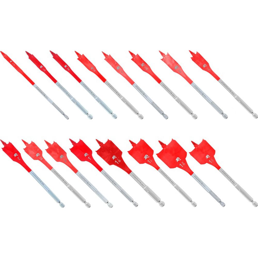 Freud - Drill Bit Sets; System of Measurement: Inch ; Drill Bit Material: Carbon Steel ; Drill Bit Set Type: Spade Drill Bits ; Minimum Drill Bit Size (Inch): 1/4 ; Maximum Drill Bit Size (Inch): 1-1/2 ; Drill Point Angle: 118 - Exact Industrial Supply