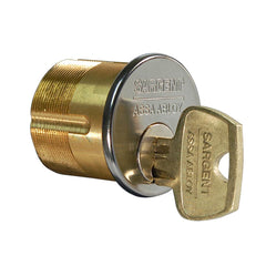 Sargent - Cylinders; Type: Mortise ; Keying: RF Keyway ; Number of Pins: 6 ; Material: Brass ; Finish/Coating: Stainless Steel - Exact Industrial Supply