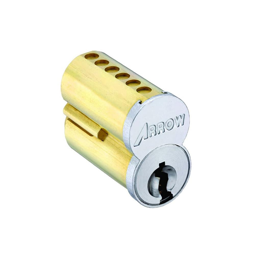 Arrow Lock - Cylinders; Type: Interchangeable Core ; Keying: TD Keyway ; Number of Pins: 6 ; Material: Brass ; Finish/Coating: Satin Chrome - Exact Industrial Supply