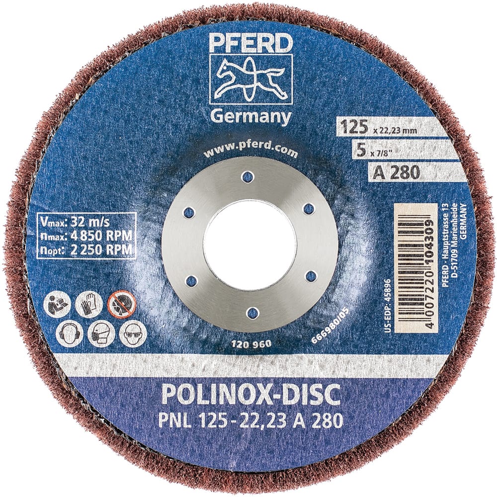 PFERD - 5 x 3/4" Aluminum Oxide Deburring Disc - Exact Industrial Supply