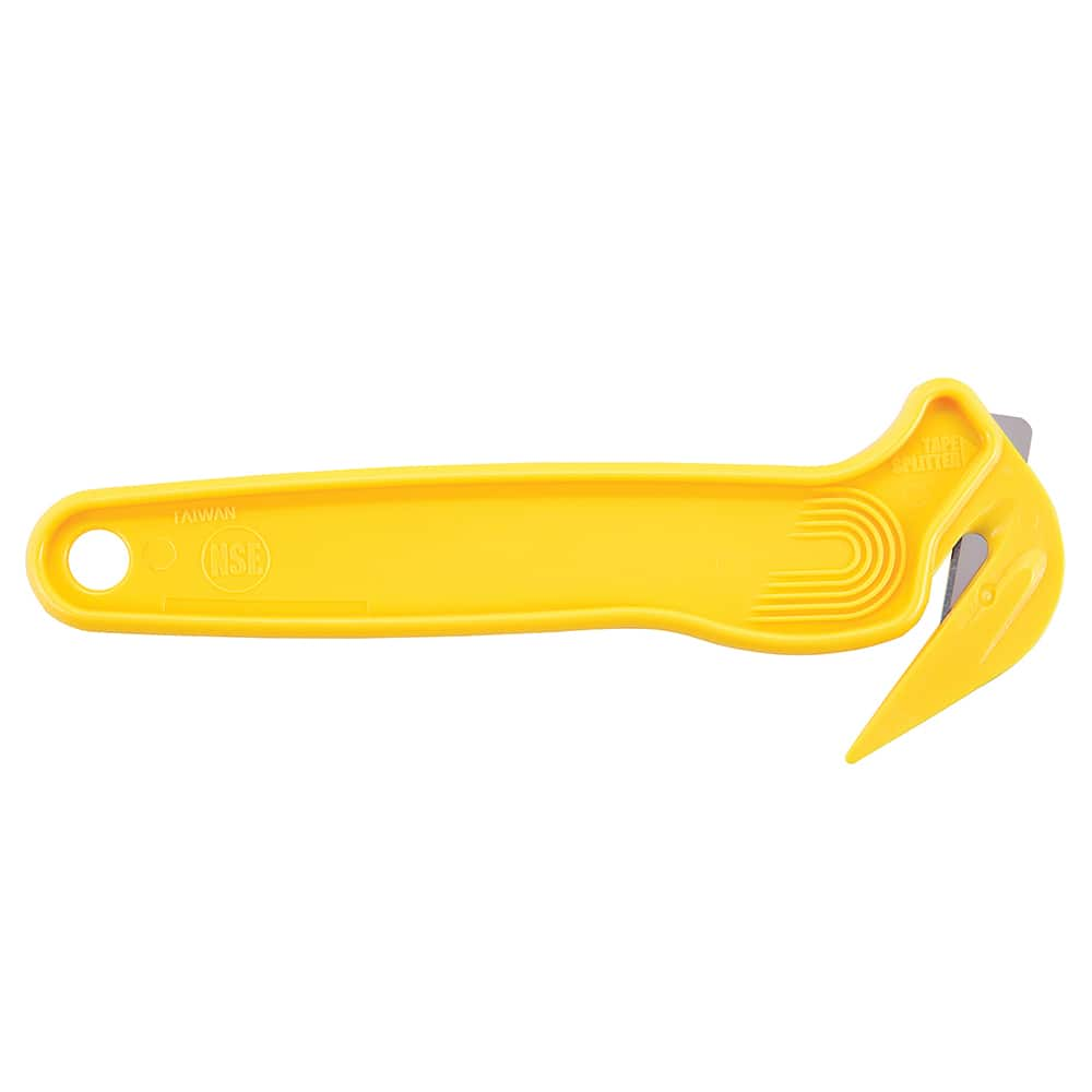 PHC - Utility Knives, Snap Blades & Box Cutters; Type: Food Cutter ; Blade Type: Recessed/Concealed Fixed Blade ; Number of Blades Included: 1 ; Number of Blades: 1 ; Handle Material: Plastic ; Color: Yellow - Exact Industrial Supply