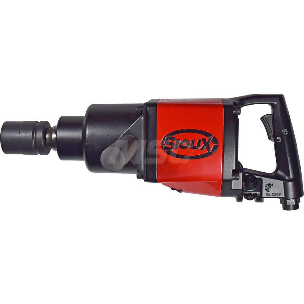 Air Impact Wrench: 1-1/2″ Drive, 4,000 RPM, 2,500 ft/lb 1/2″ Inlet, 50 CFM, 800 BPM, D-Handle, Bottom Exhaust