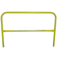 Heavy-Duty Guard Rail: Yellow, Painted, Steel 7″ Long, 42″ High, 2 Rails