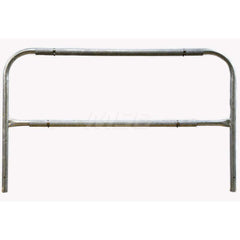 Heavy-Duty Guard Rail: Yellow, Galvanized, Steel 5-1/2″ Long, 42″ High, 2 Rails