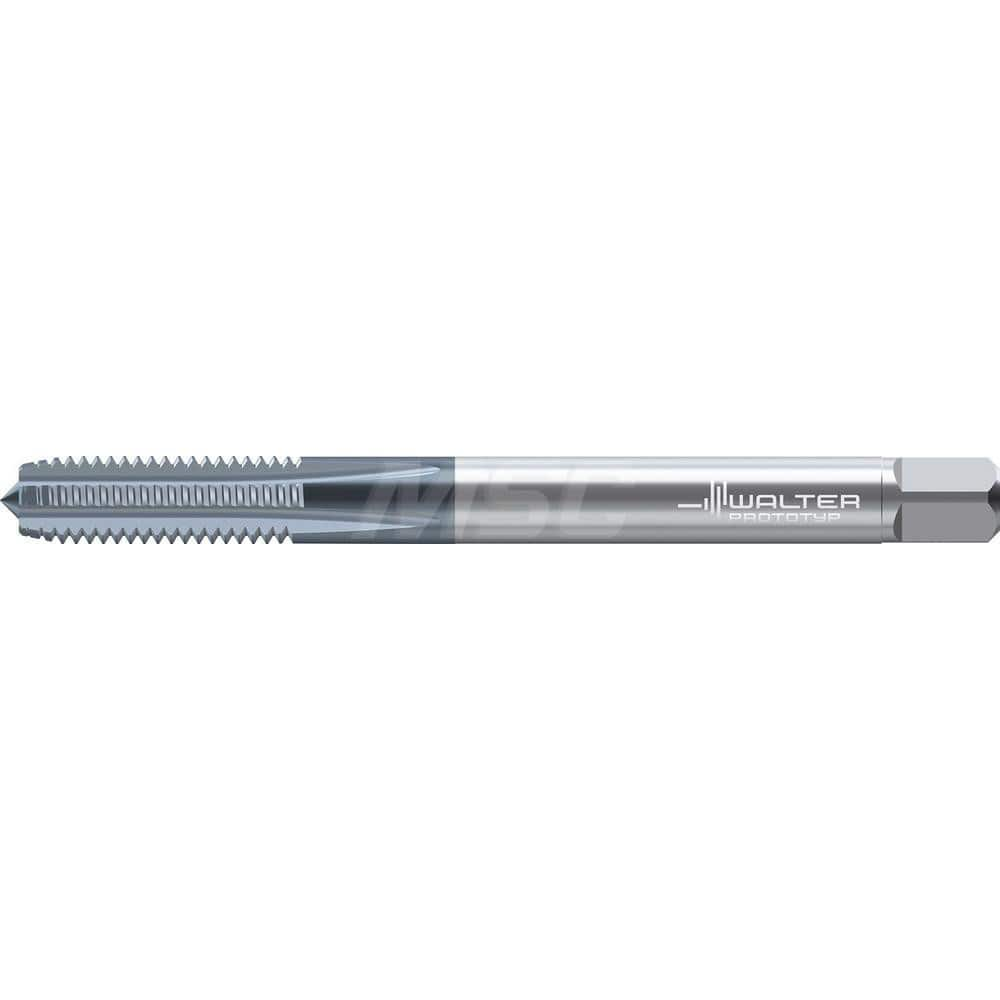 Straight Flutes Tap: Metric, 6 Flutes, Semi-Bottoming, 6HX, Solid Carbide, TiCN Finish Right Hand, Series TC389