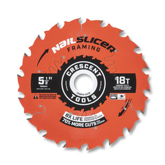 Wet & Dry Cut Saw Blade: 5-1/2″ Dia, 3/4″ Arbor Hole, 0.063″ Kerf Width, 18 Teeth Use on Framing