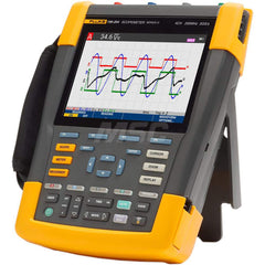 Oscilloscopes; Oscilloscope Type: Portable Oscilloscope; Bandwidth (MHz): 200; Number of Channels: 4; Display Type: LCD; Maximum Vertical Deflection (mV/div): 100; Minimum Vertical Deflection (mV/div): 2; Additional Information: Mfr Catalog Number: FLUKE-