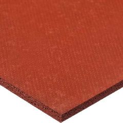 Closed Cell Silicone Foam: 12″ Wide, 12″ Long, Red Plain Backing