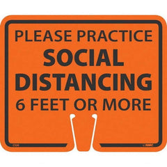 NMC - "Please Practice Social Distancing", 12-5/8" Wide x 10-3/8" High, Rigid Plastic Safety Sign - All Tool & Supply