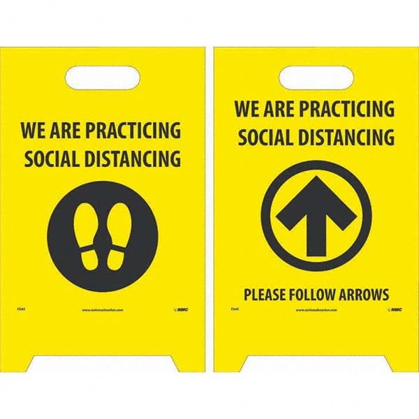 NMC - Cone & A Frame Floor Signs Shape: A-Frame Type: Accident Prevention - All Tool & Supply