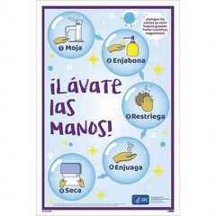 NMC - "COVID-19 - Il\xE1vate Las Manos!", 12" Wide x 18" High, Vinyl Safety Sign - All Tool & Supply