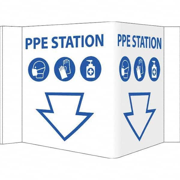 NMC - "PPE Station", 12" Wide x 6" High, Vinyl Safety Sign - All Tool & Supply