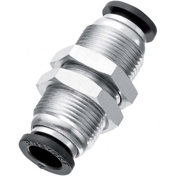 Prevost - Plastic Push-To-Connect Tube Fittings Type: Bulkhead Union Tube Outside Diameter (Inch): 3/8 - All Tool & Supply