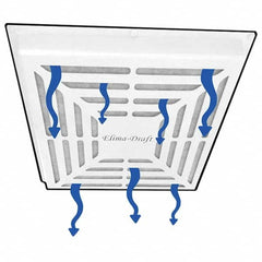 Elima-Draft - Registers & Diffusers Type: Ceiling Diffuser Cover Style: Filtration Cover - All Tool & Supply