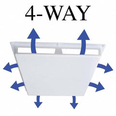 Elima-Draft - Registers & Diffusers Type: Ceiling Diffuser Cover Style: 4 Way - All Tool & Supply