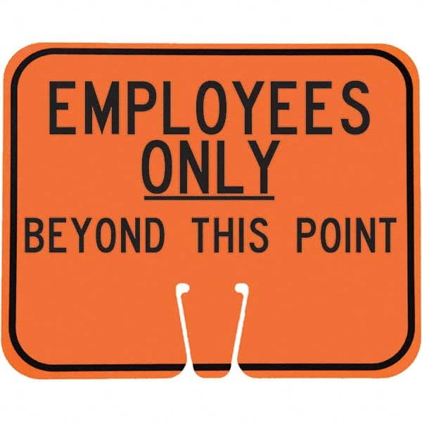 PRO-SAFE - "Notice - Employees Only Beyond This Point", 12-1/2" Wide x 10-1/2" High, ABS Safety Sign - All Tool & Supply