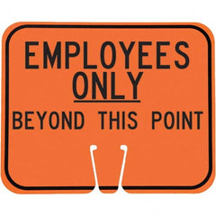 PRO-SAFE - "Notice - Employees Only Beyond This Point", 12-1/2" Wide x 10-1/2" High, ABS Safety Sign - All Tool & Supply