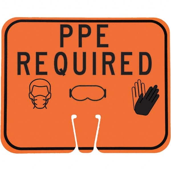 PRO-SAFE - "Notice - PPE Required", 12-1/2" Wide x 10-1/2" High, ABS Safety Sign - All Tool & Supply