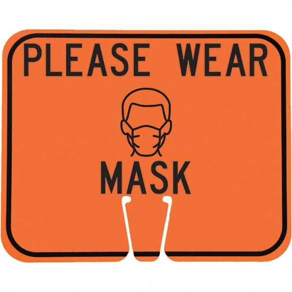 PRO-SAFE - "Notice - Please Wear A Mask", 12-1/2" Wide x 10-1/2" High, ABS Safety Sign - All Tool & Supply