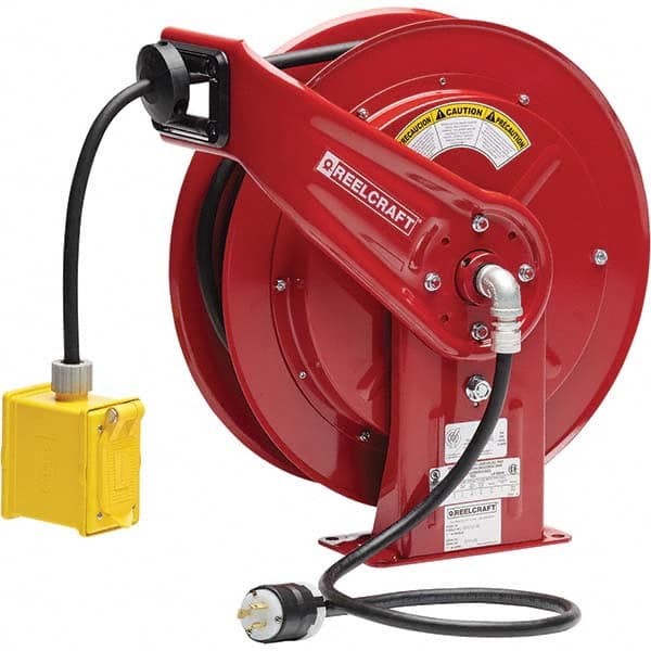 Reelcraft - Cord & Cable Reels End Type: Duplex Outlet Box with GFCI Cable Length (Feet): 100 - All Tool & Supply