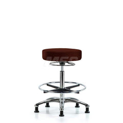 Lab Stool: Vinyl, 25″ Seat Width, 25″ Seat Depth Round Height