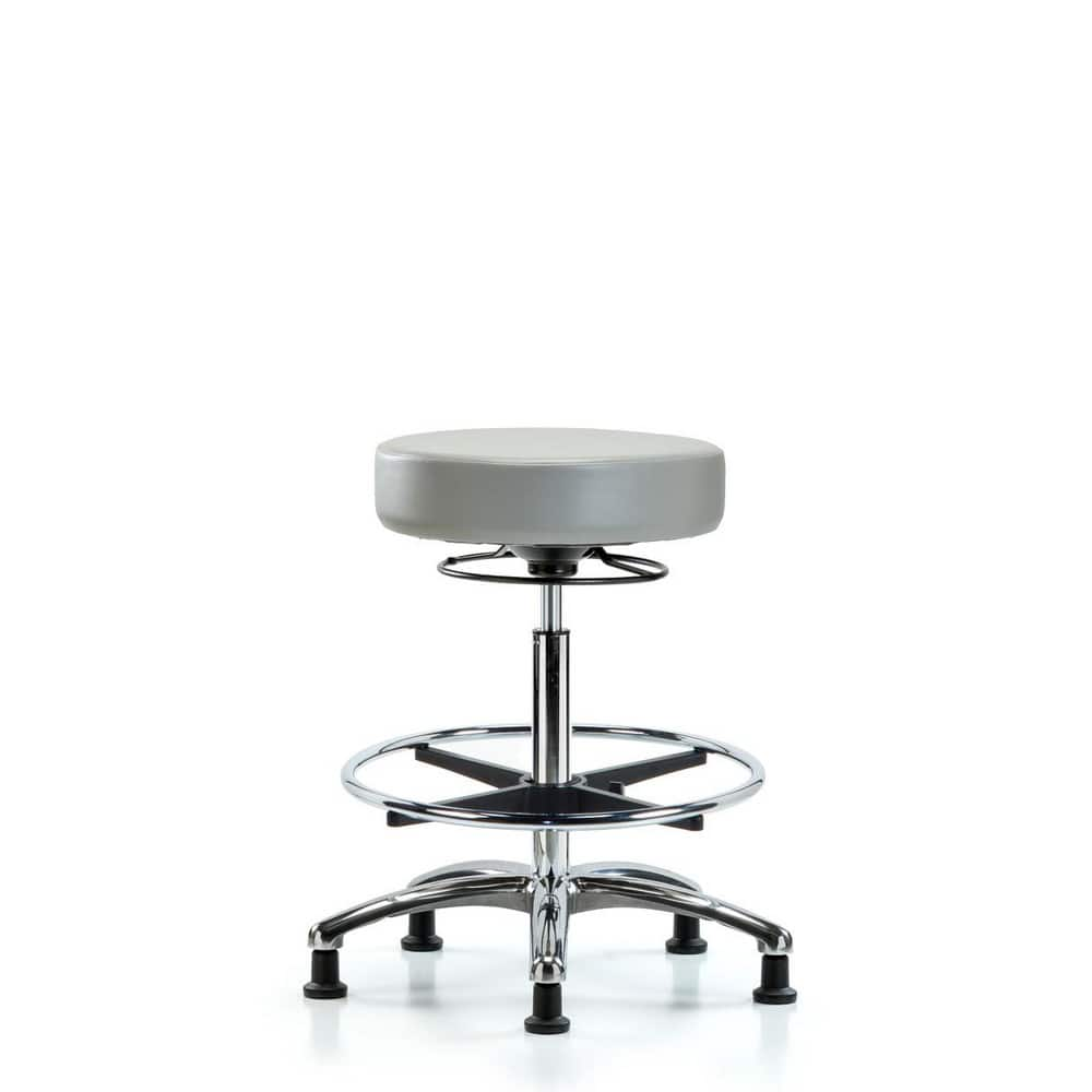 Lab Stool: Vinyl, 25″ Seat Width, 25″ Seat Depth Round Height