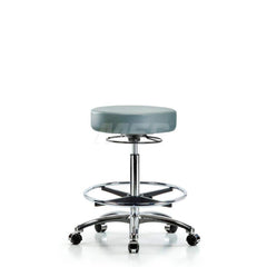 Lab Stool: Vinyl, 25″ Seat Width, 25″ Seat Depth Round Height