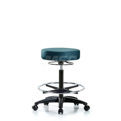 Lab Stool: Vinyl, 24″ Seat Width, 24″ Seat Depth Round Height