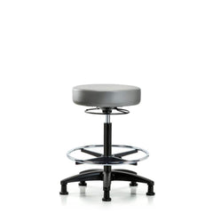 Lab Stool: Vinyl, 24″ Seat Width, 24″ Seat Depth Round Height