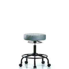 Lab Stool: Vinyl, 24″ Seat Width, 24″ Seat Depth Round Height