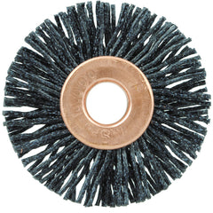 1 1/4″ Diameter - Small Diameter Wheel Brush - 0.026″/120 Grit - 1/4″ Arbor - All Tool & Supply