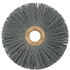 3″ Small Diameter Nylox Wheel Brush, .022/320SC Crimped Fill, 1/2″ Arbor Hole - All Tool & Supply