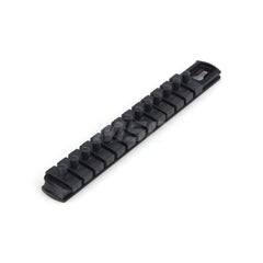 1/4 Inch Drive x 8 Inch Socket Rail, 13 Clips (Black)