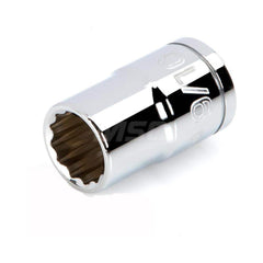 Hand Socket: 1/2″ Drive, 9/16″ Socket, 12-Point Chrome-Plated & Polished