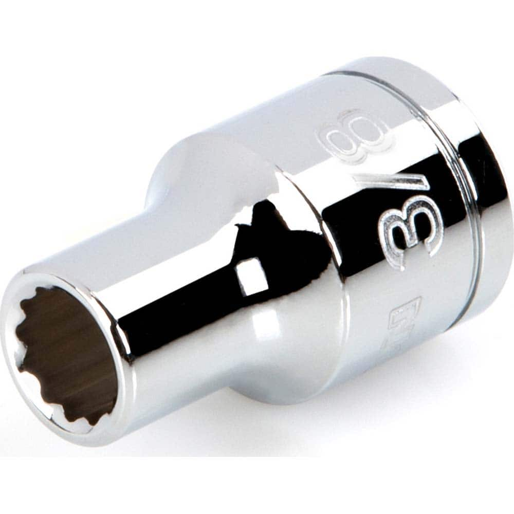 Hand Socket: 1/2″ Drive, 3/8″ Socket, 12-Point Chrome-Plated & Polished