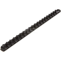 3/8 Inch Drive x 18 Inch Socket Rail, 20 Clips (Black)