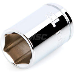 Hand Socket: 1/4″ Drive, 12 mm Socket, 6-Point Chrome-Plated & Polished