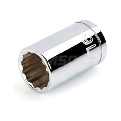 Hand Socket: 1/2″ Drive, 16 mm Socket, 12-Point Chrome-Plated & Polished