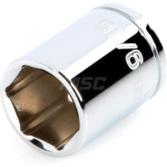 Hand Socket: 1/4″ Drive, 9/16″ Socket, 6-Point Chrome-Plated & Polished