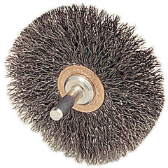 2-1/2″ Stem-Mounted Crimped Wire Wheel, .014″ Steel Fill, 1/4″ Stem - All Tool & Supply