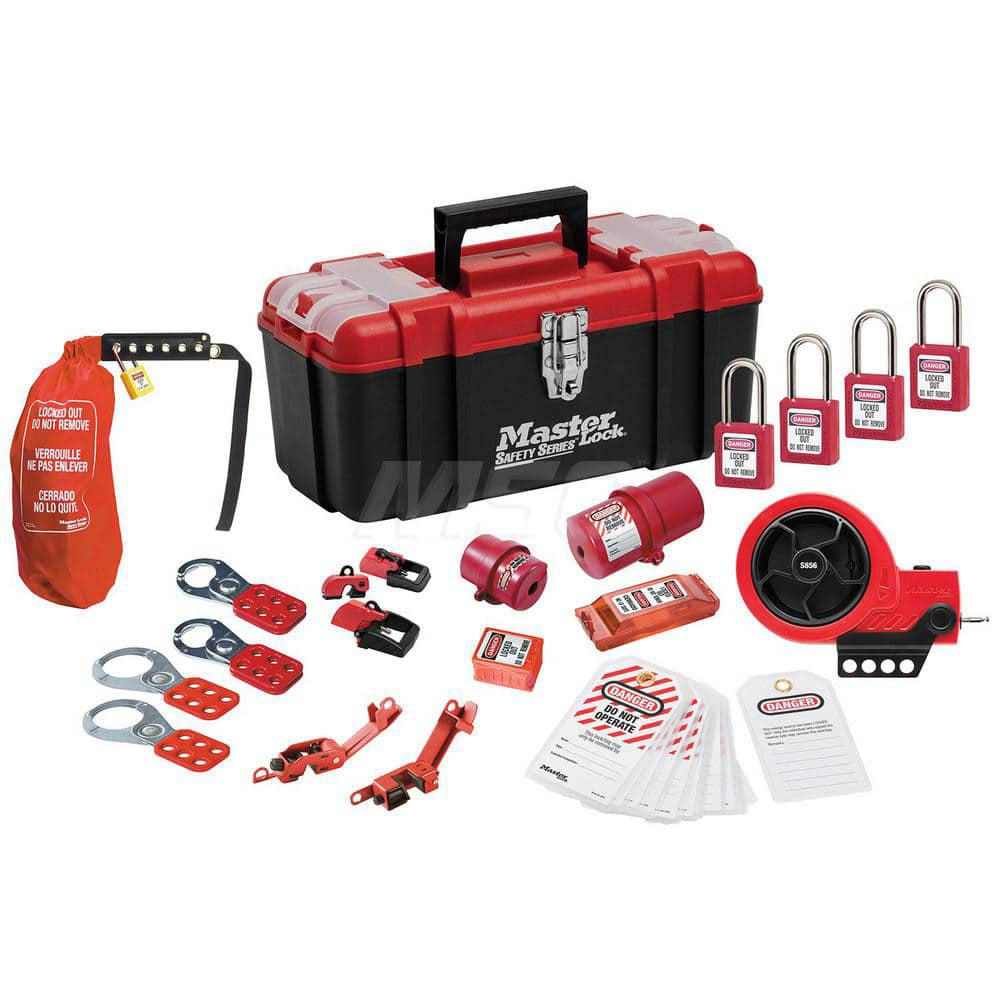 Portable Lockout Kits; Type: Electrical Lockout Kit; Container Type: Tool Box; Number of Padlocks Included: 4; Key Type: Keyed Alike