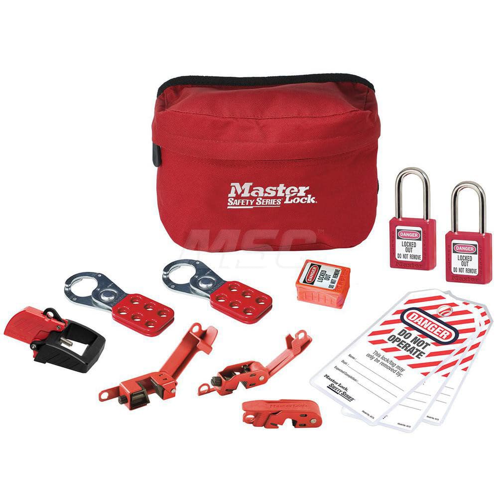 Portable Lockout Kits; Type: Electrical Lockout Kit; Container Type: Pouch; Number of Pieces Included: 9; Number of Padlocks Included: 2; Key Type: Keyed Alike