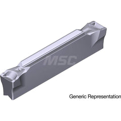 Grooving Insert: GCM5004GL AC5025S, Solid Carbide Absotech Finish, Neutral, 5 mm Cutting Width, 25 mm Max Depth, Series GND