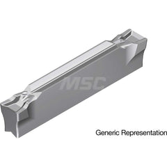 Grooving Insert: GCM5004GF AC8035P, Solid Carbide Absotech Finish, Neutral, 5 mm Cutting Width, 25 mm Max Depth, Series GND