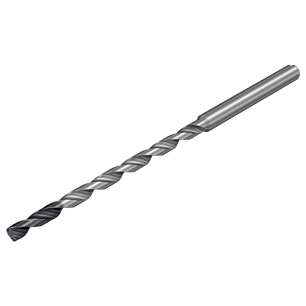 Micro Drill Bit: 0.063″ Dia, 137 °, Solid Carbide TiALN Lite Finish, 2.5591″ OAL, RH Cut, Spiral Flute, Straight-Cylindrical Shank, Series CoroDrill 862