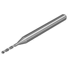 Micro Drill Bit: 0.0035″ Dia, 130 °, Solid Carbide Bright/Uncoated, 1.4961″ OAL, RH Cut, Spiral Flute, Straight-Cylindrical Shank, Series CoroDrill 462