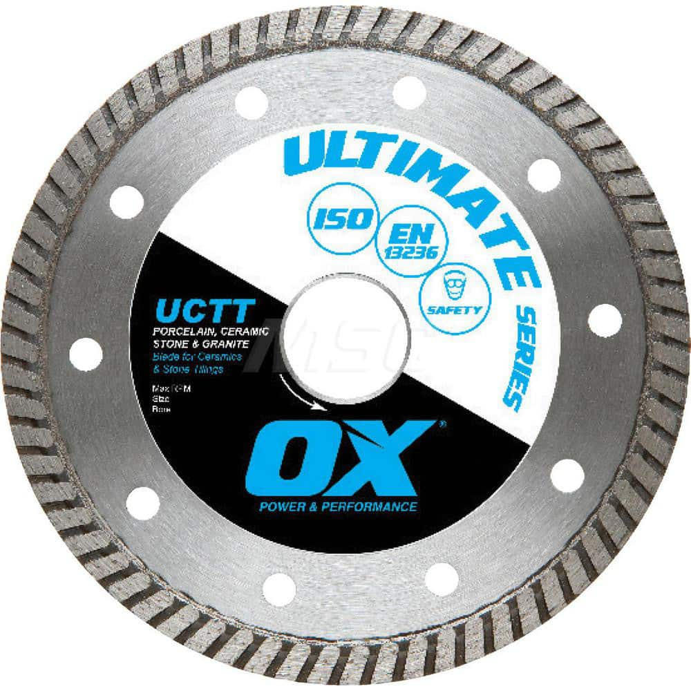 Wet & Dry Cut Saw Blade: 10″ Dia, 5/8 & 7/8″ Arbor Hole Use on Porcelain, Ceramic, Stone & Granite, Round with Diamond Knockout Arbor